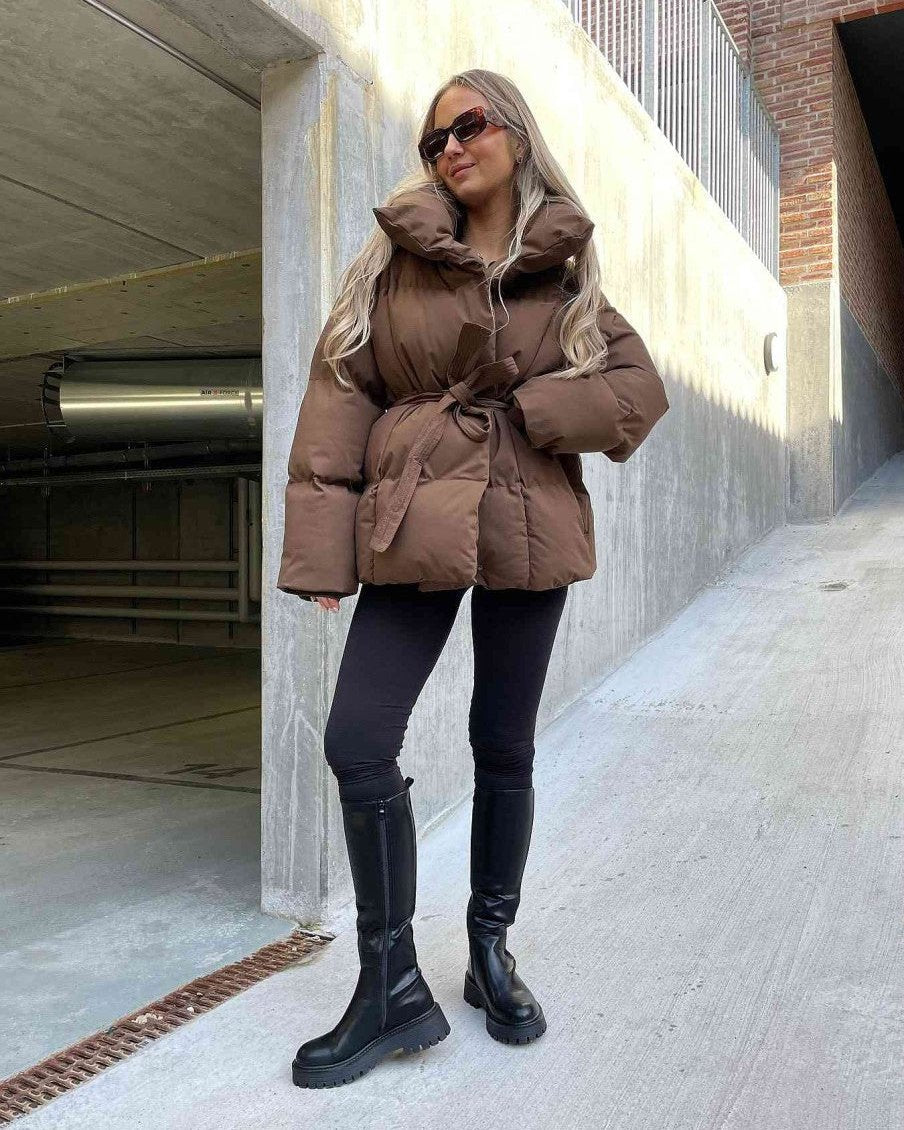 Mila – Warme Jas met Oversized Kraag
