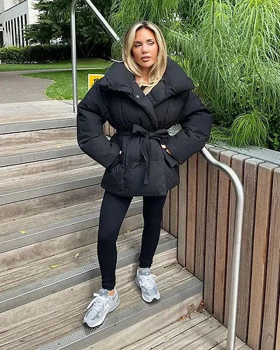 Mila – Warme Jas met Oversized Kraag