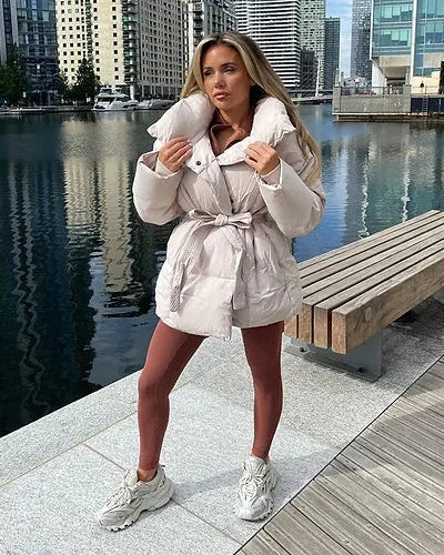 Mila – Warme Jas met Oversized Kraag