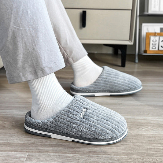 Dames Pantoffels in Ribstof - Comfortabele Slippers met Warme Voering