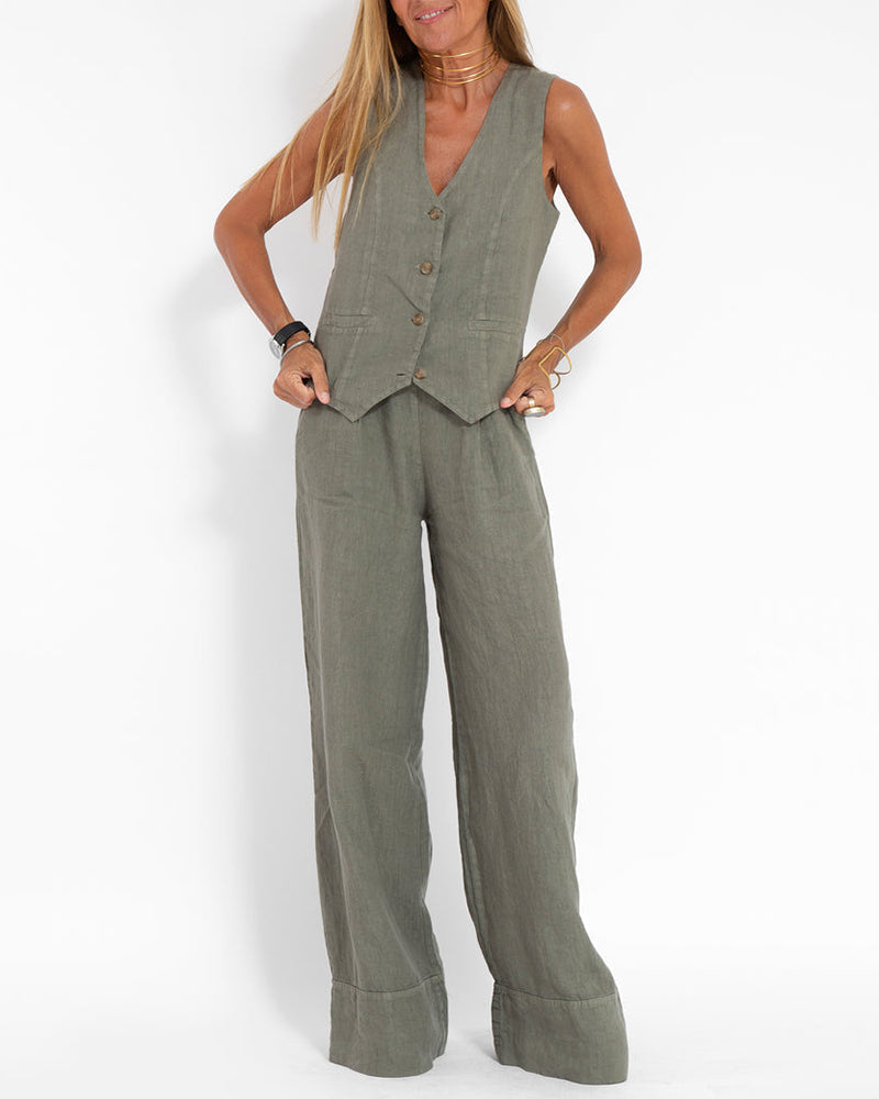 Elise – 2-Delige Linnen Outfit