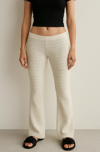 Luna – Gehaakte Zomerbroek met Lage Taille