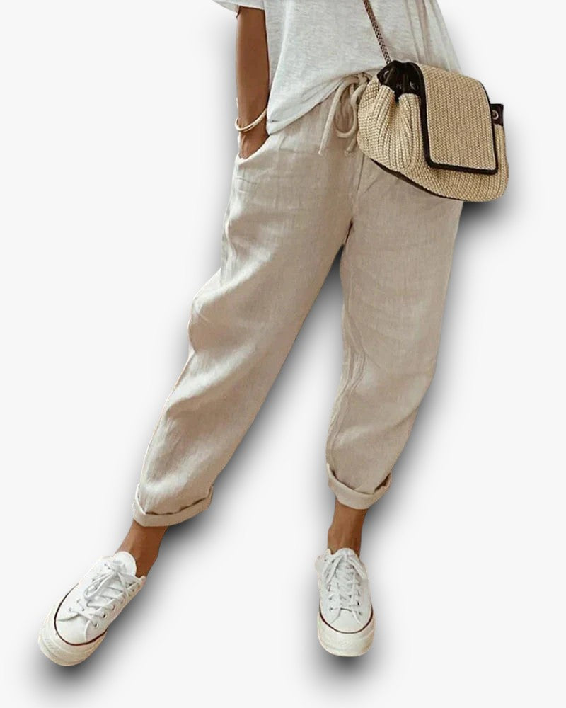 Sophie – Luchtige en Comfortabele Linnen Broek voor Dames