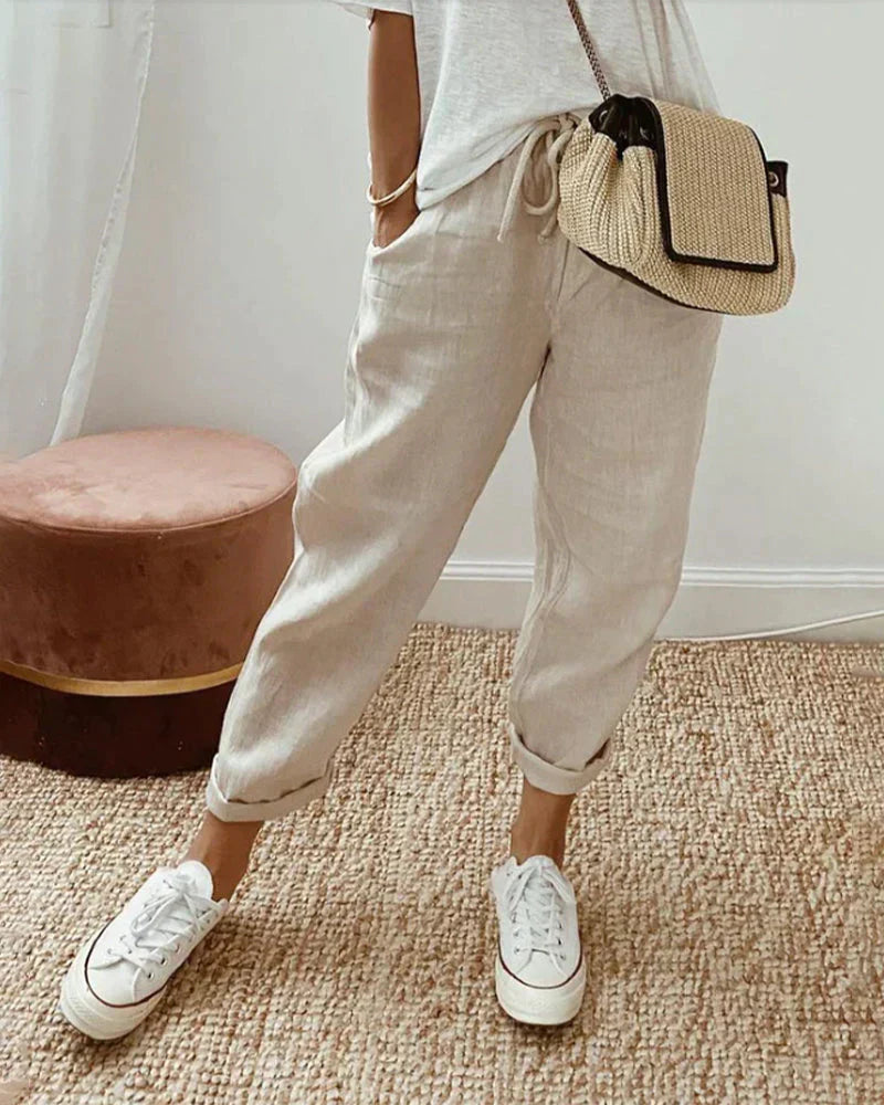 Sophie – Luchtige en Comfortabele Linnen Broek voor Dames