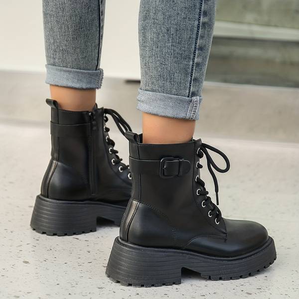 Modara EdgeX Boots – Stoere Enkelhoge Plateau Boots voor Elke Dag