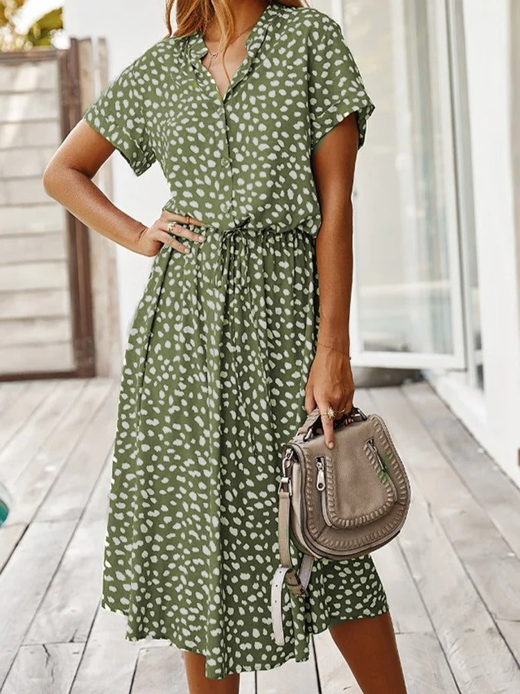 Lena – Comfortabele Zomerjurk met Print