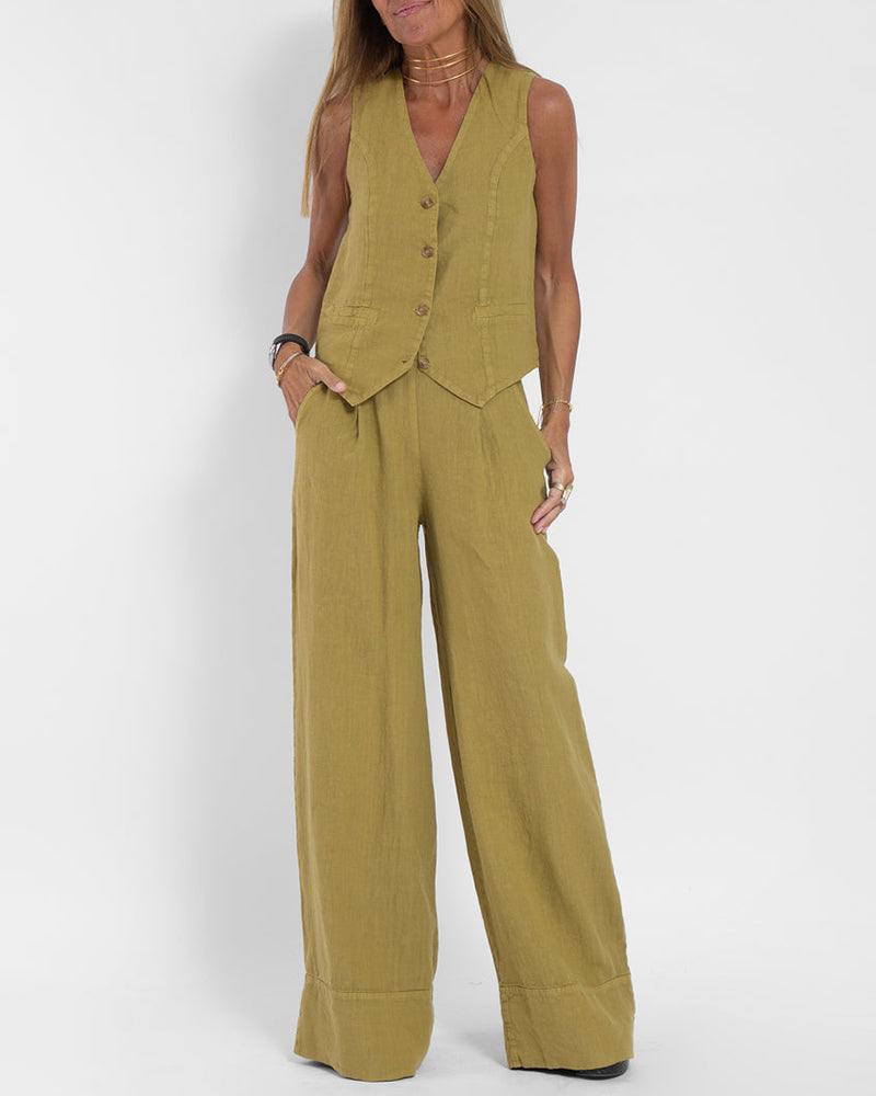 Elise – 2-Delige Linnen Outfit
