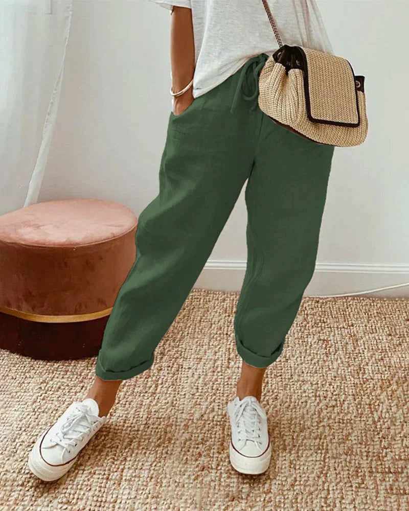 Sophie – Luchtige en Comfortabele Linnen Broek voor Dames