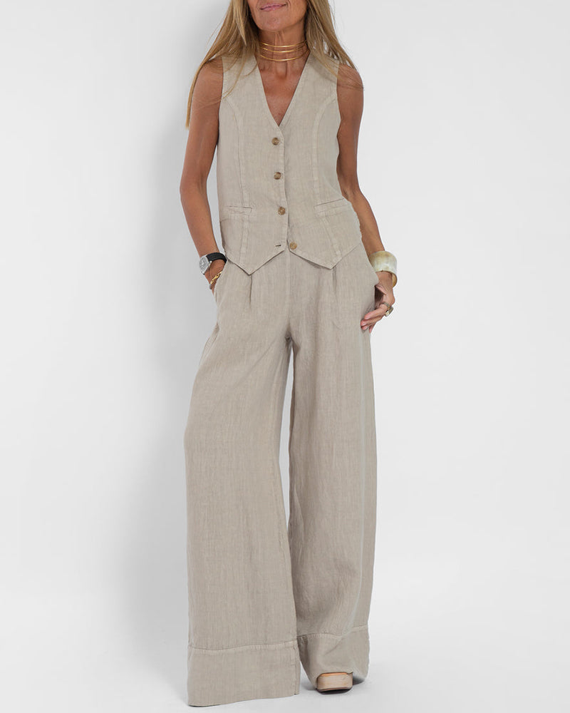 Elise – 2-Delige Linnen Outfit