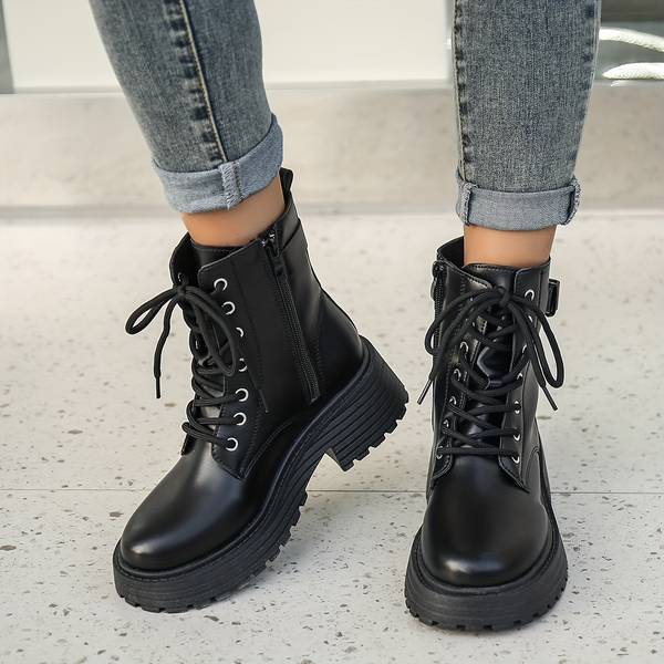 Modara EdgeX Boots – Stoere Enkelhoge Plateau Boots voor Elke Dag