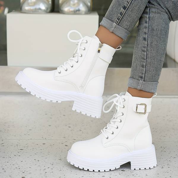 Modara EdgeX Boots – Stoere Enkelhoge Plateau Boots voor Elke Dag