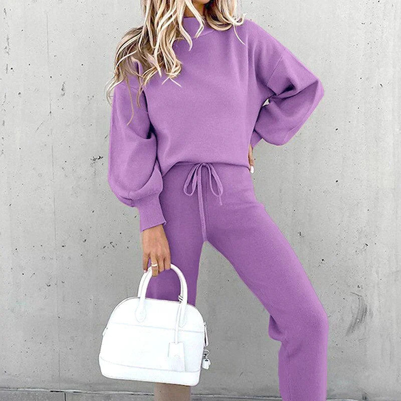 Athena – Luxe 2-delige Sweatpants & Sweater Set