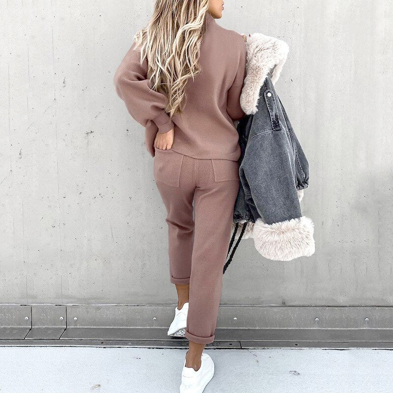 Athena – Luxe 2-delige Sweatpants & Sweater Set