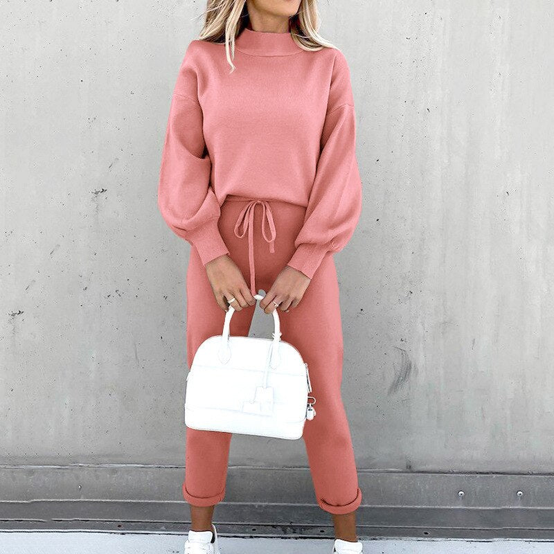 Athena – Luxe 2-delige Sweatpants & Sweater Set