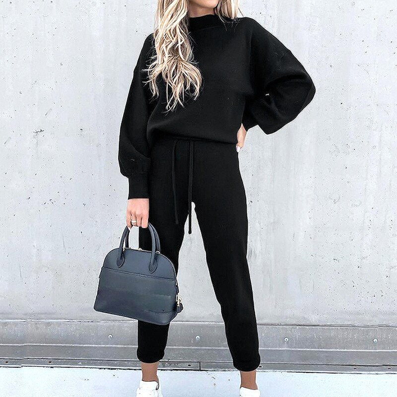 Athena – Luxe 2-delige Sweatpants & Sweater Set