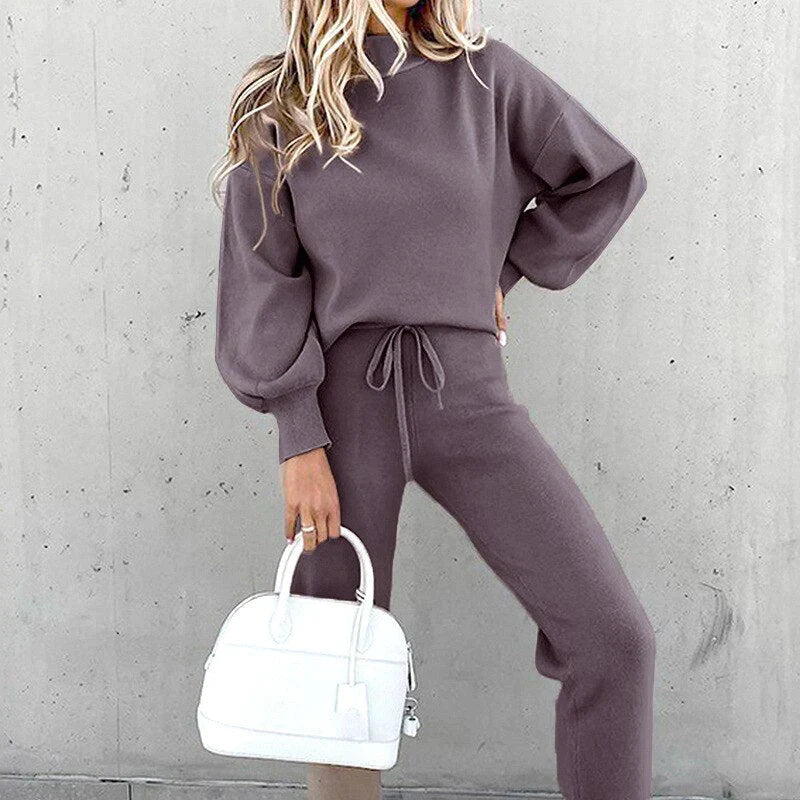 Athena – Luxe 2-delige Sweatpants & Sweater Set