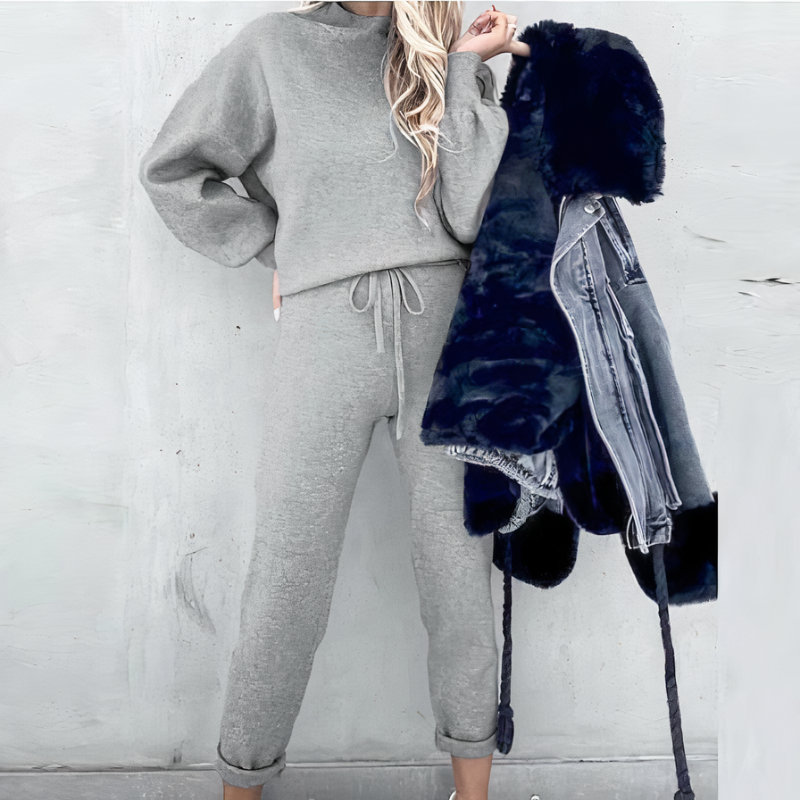 Athena – Luxe 2-delige Sweatpants & Sweater Set