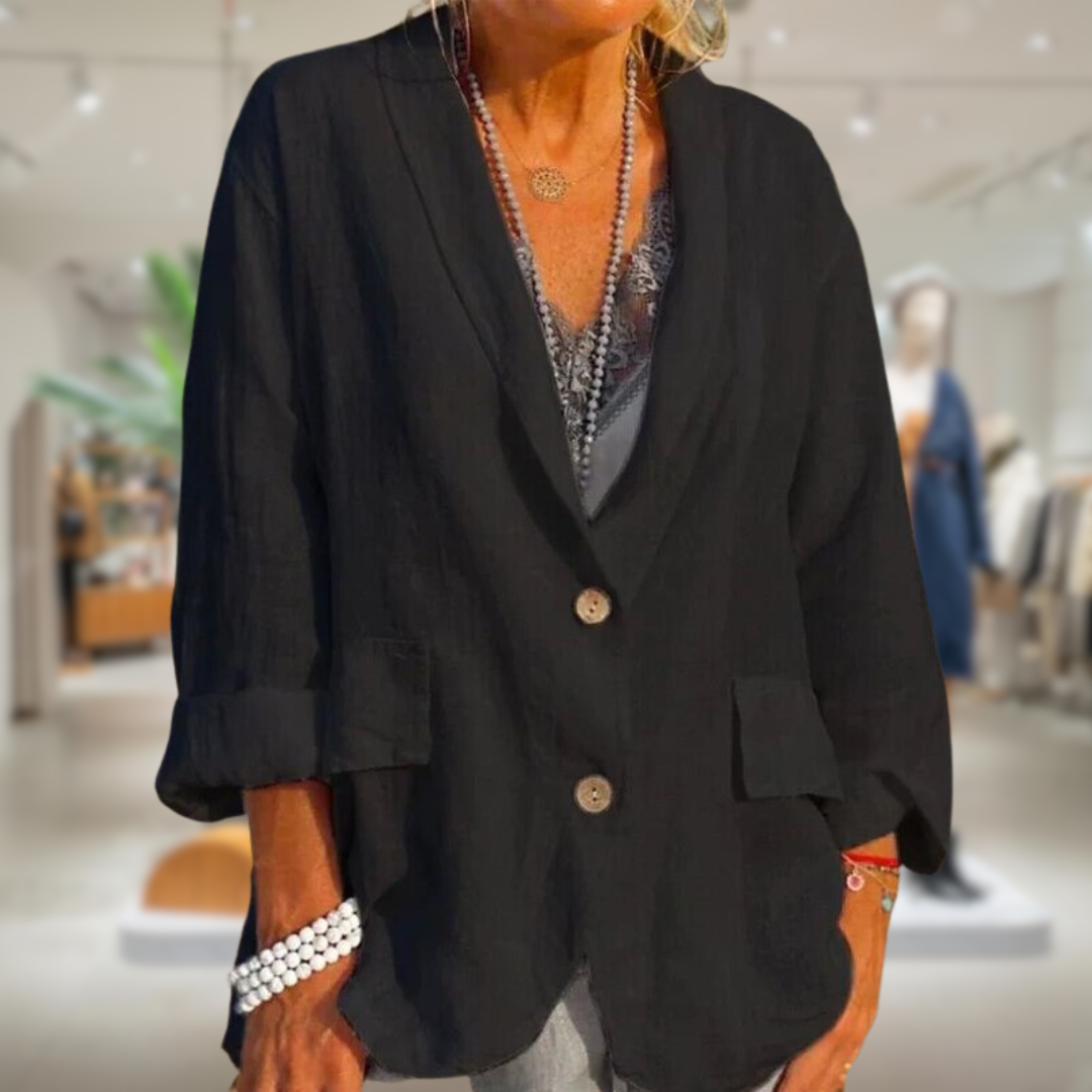 Isla – Luchtige Linnen Zomerjas | Stijlvol & Comfortabe
