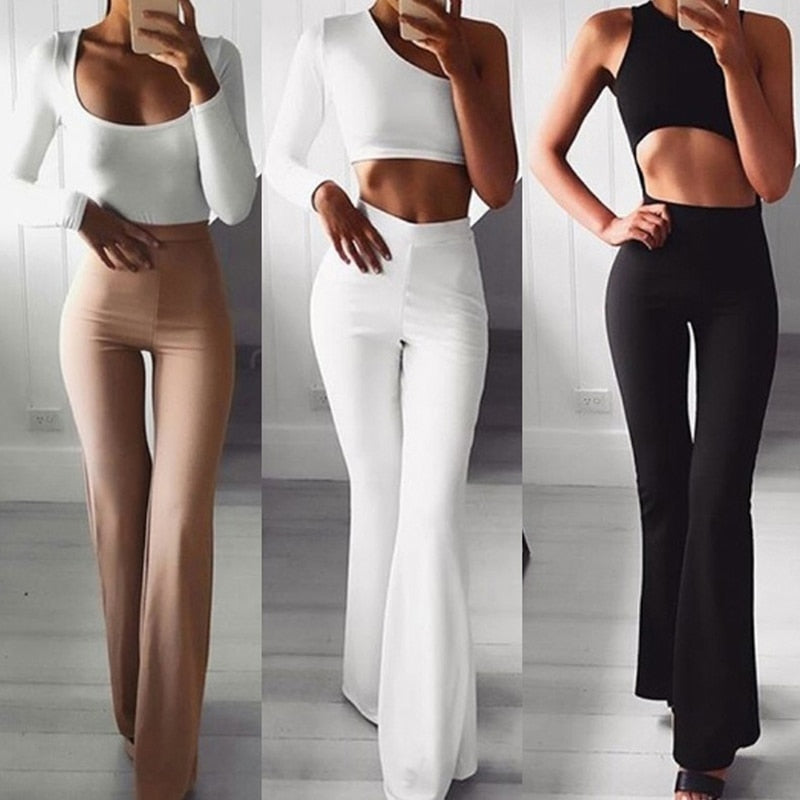 Elara Flare High Waist Broek – Vrouwelijke Elegantie met Comfort