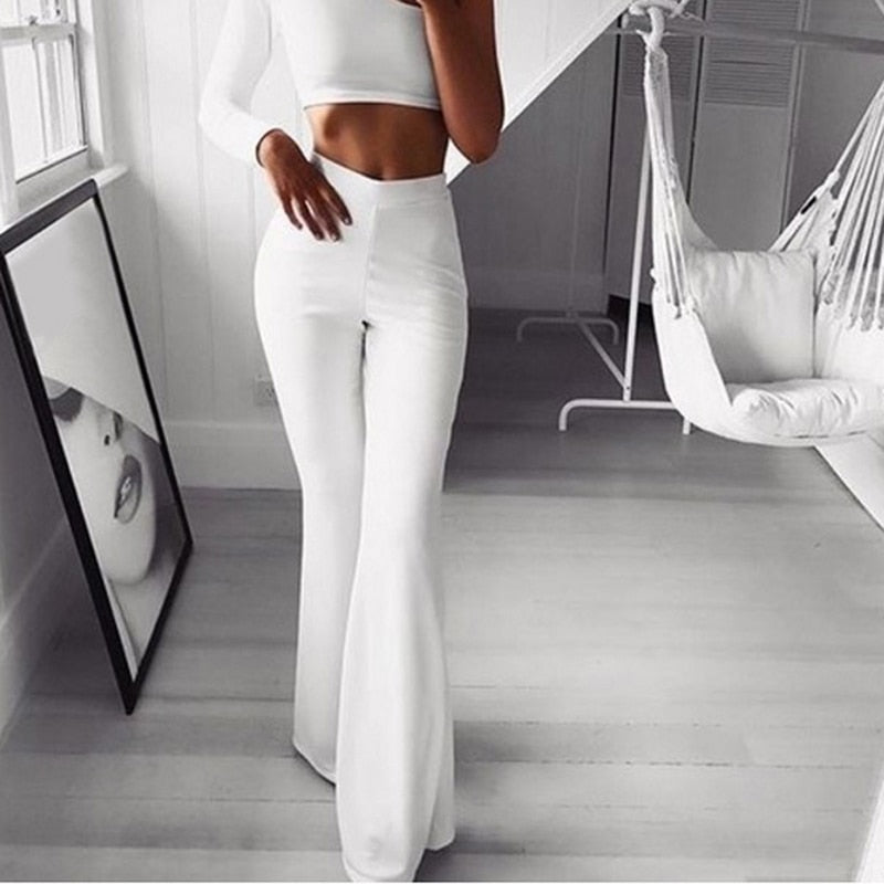 Elara Flare High Waist Broek – Vrouwelijke Elegantie met Comfort