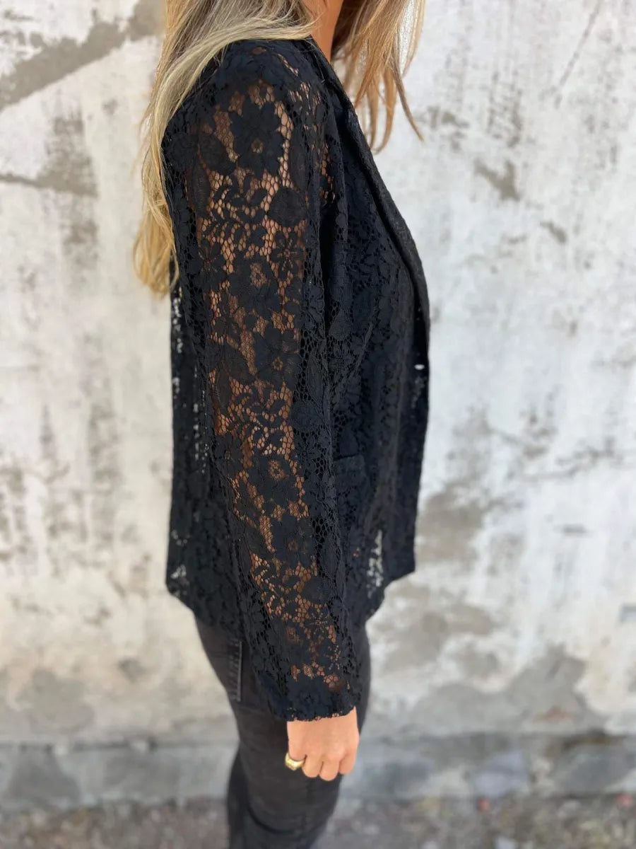 Luna Lace Blazer – Elegant Transparant Statement