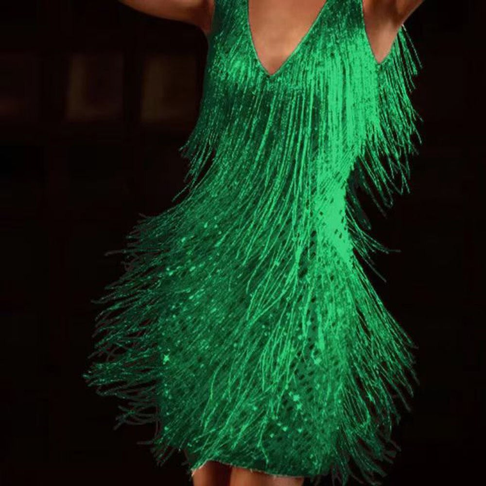 Glamora Fringe Dress – Stralend & Elegant in Beweging