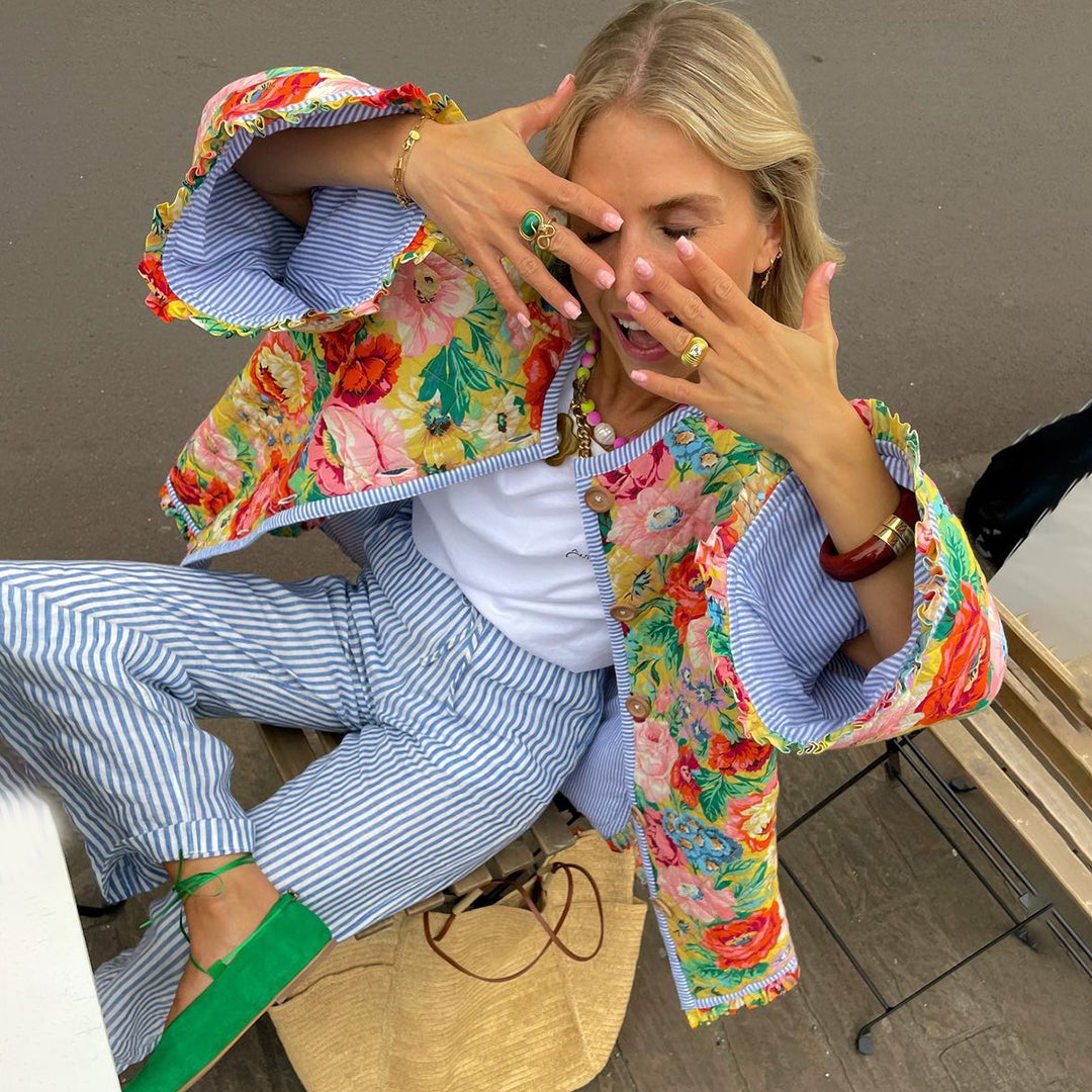 Anneliese - Kunstzinnige Printjas | Trendy, Stijlvol & Comfortabel | Een Must-Have voor Elk Seizoen