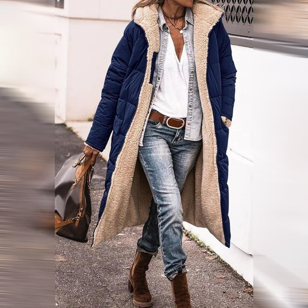 Elin – Warme lange damesjas voor de winter
