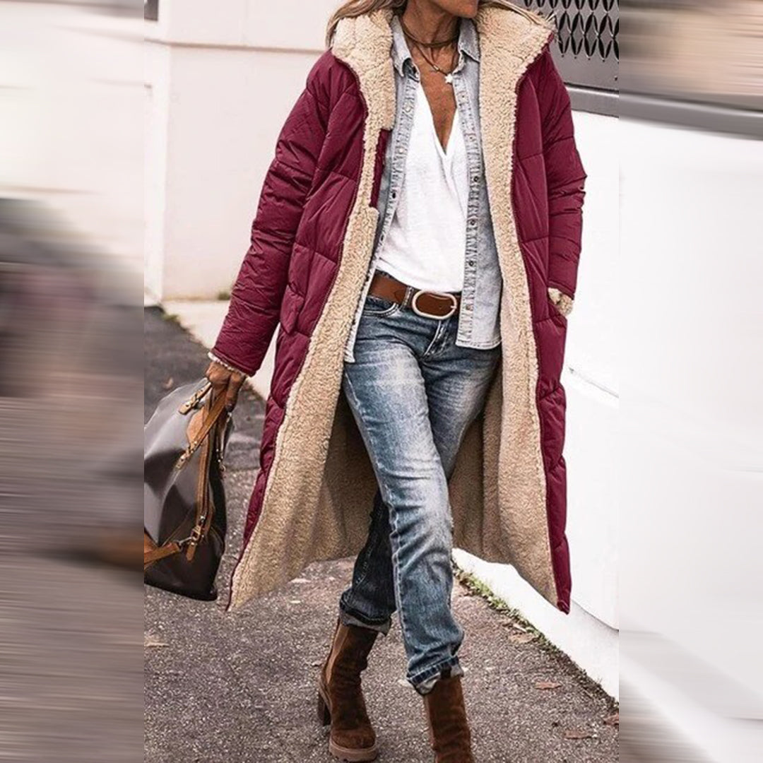 Elin – Warme lange damesjas voor de winter