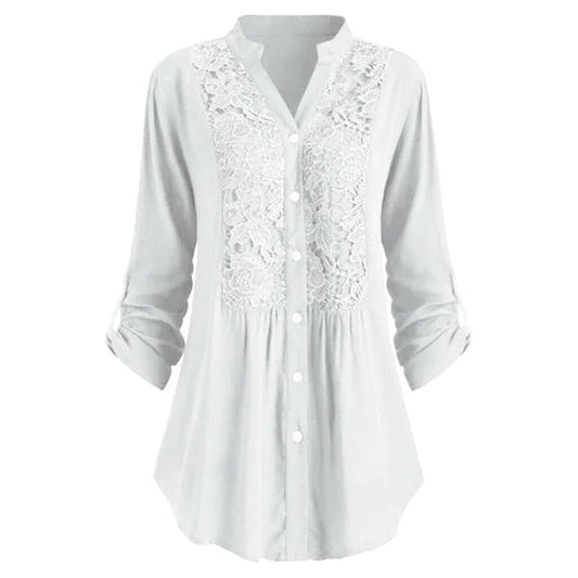 Serenah - Luchtige Lange Blouse met Pofmouwen voor Dames