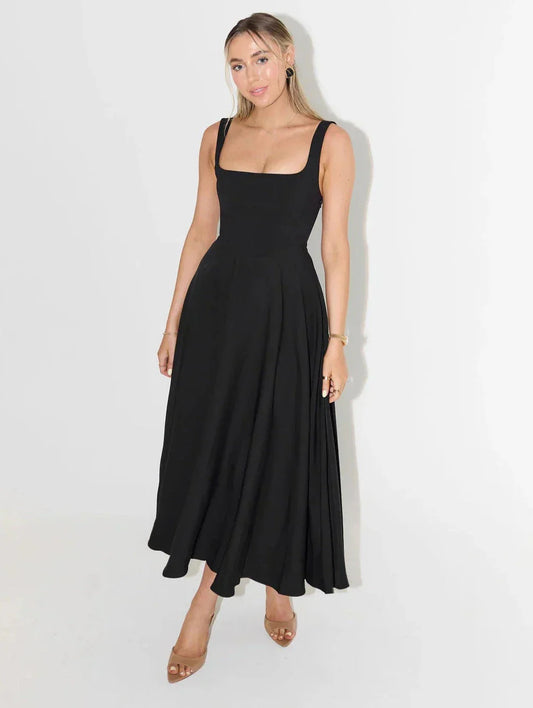Elegance Midi Dress – De Perfecte Mix van Comfort en Klasse