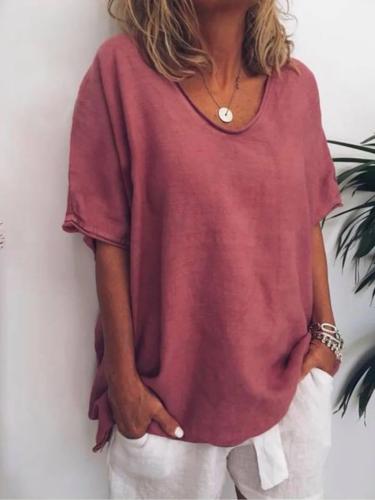 BreezeLuxe Linnen Tee – Tijdloze Zomerfavoriet