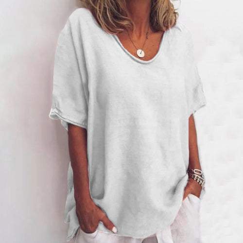 BreezeLuxe Linnen Tee – Tijdloze Zomerfavoriet