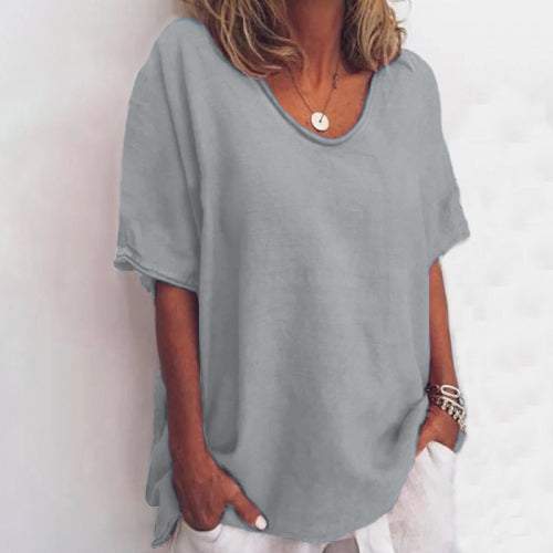 BreezeLuxe Linnen Tee – Tijdloze Zomerfavoriet