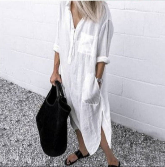 Lina – Luchtige Shirtjurk met Nonchalante Klasse