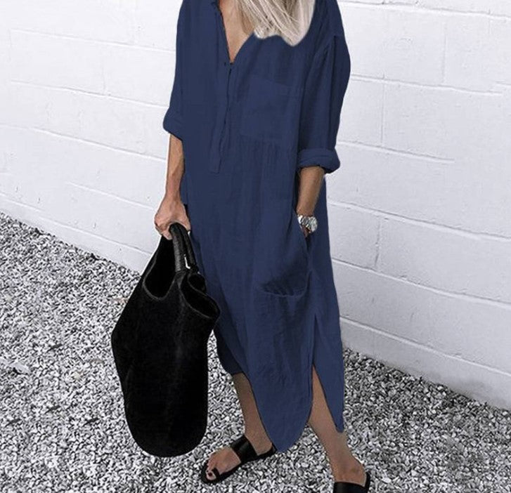Lina – Luchtige Shirtjurk met Nonchalante Klasse