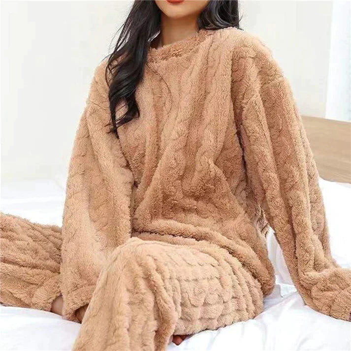Fleece Luxe Pyjama Set – Zachte en Warme Dames Loungewear