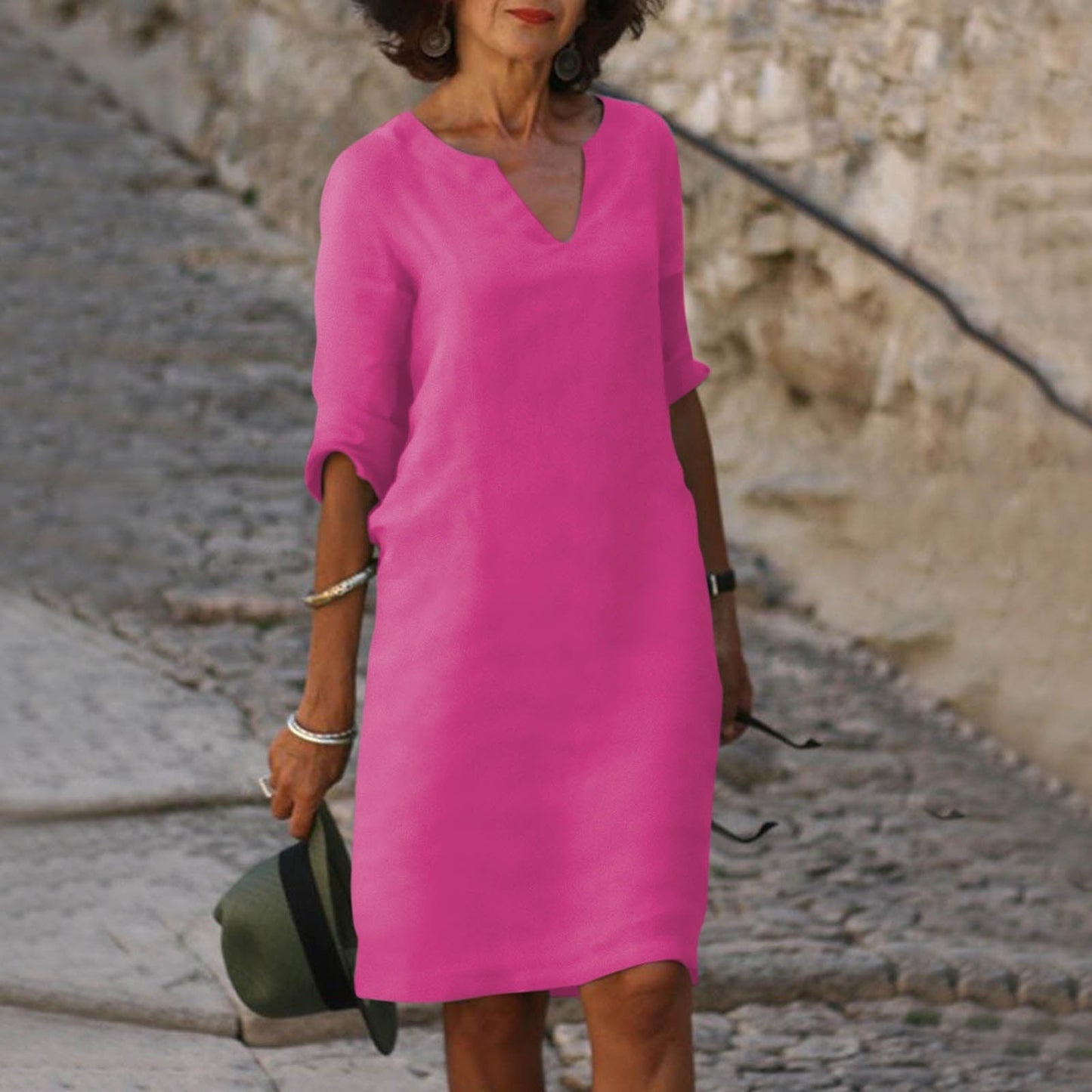 Modara Breeze – Elegante Zomerjurk met V-Hals