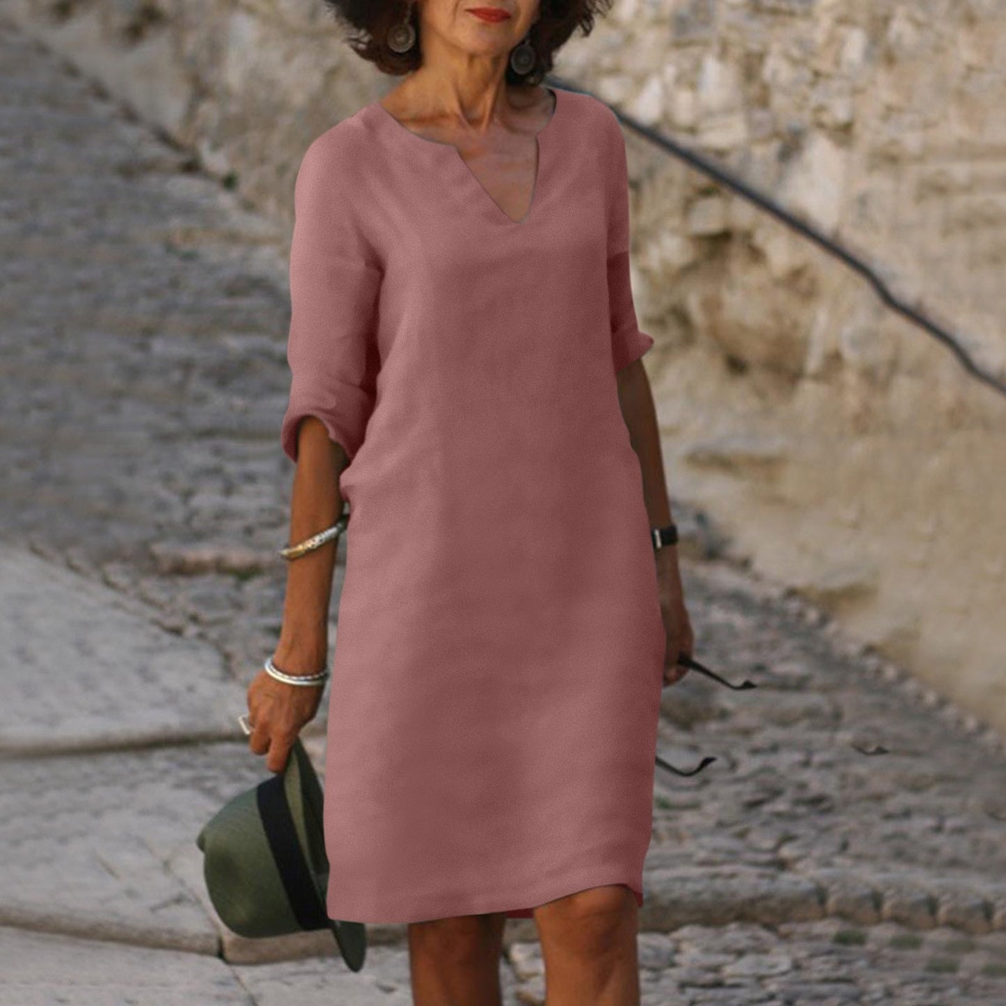 Modara Breeze – Elegante Zomerjurk met V-Hals