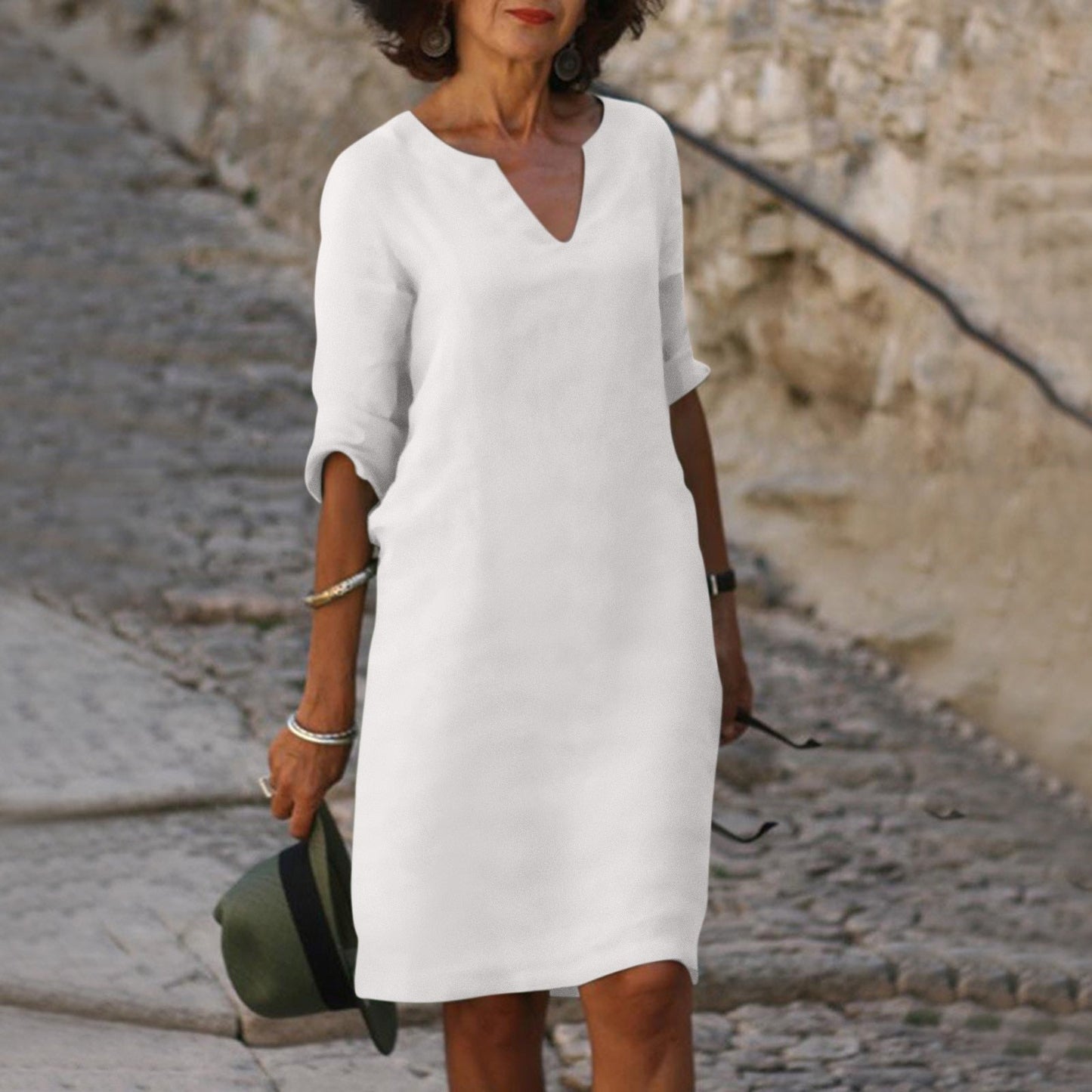 Modara Breeze – Elegante Zomerjurk met V-Hals