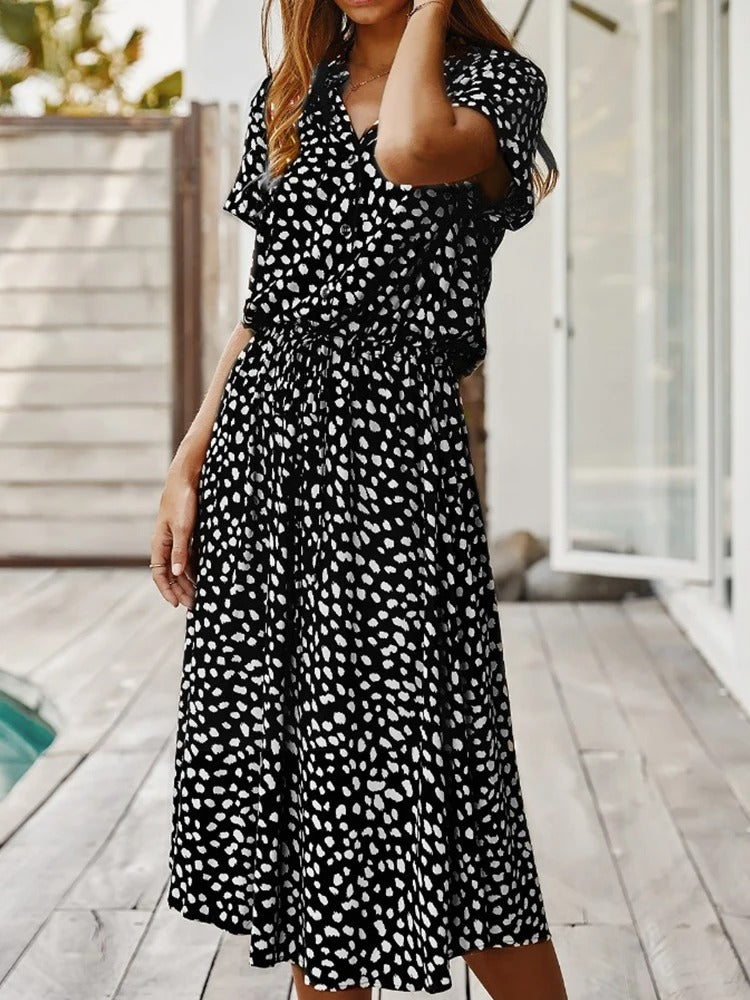 Lena – Comfortabele Zomerjurk met Print