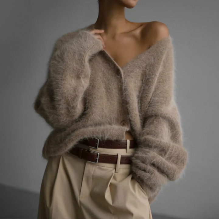 Mohairella – Oversized Damesvest met Knopen
