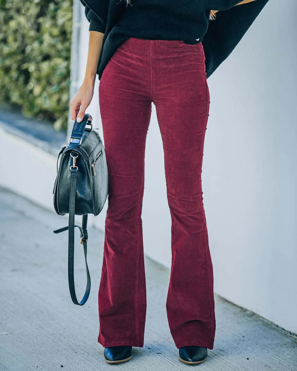 Jade – Flatterende flare broek met hoge taille