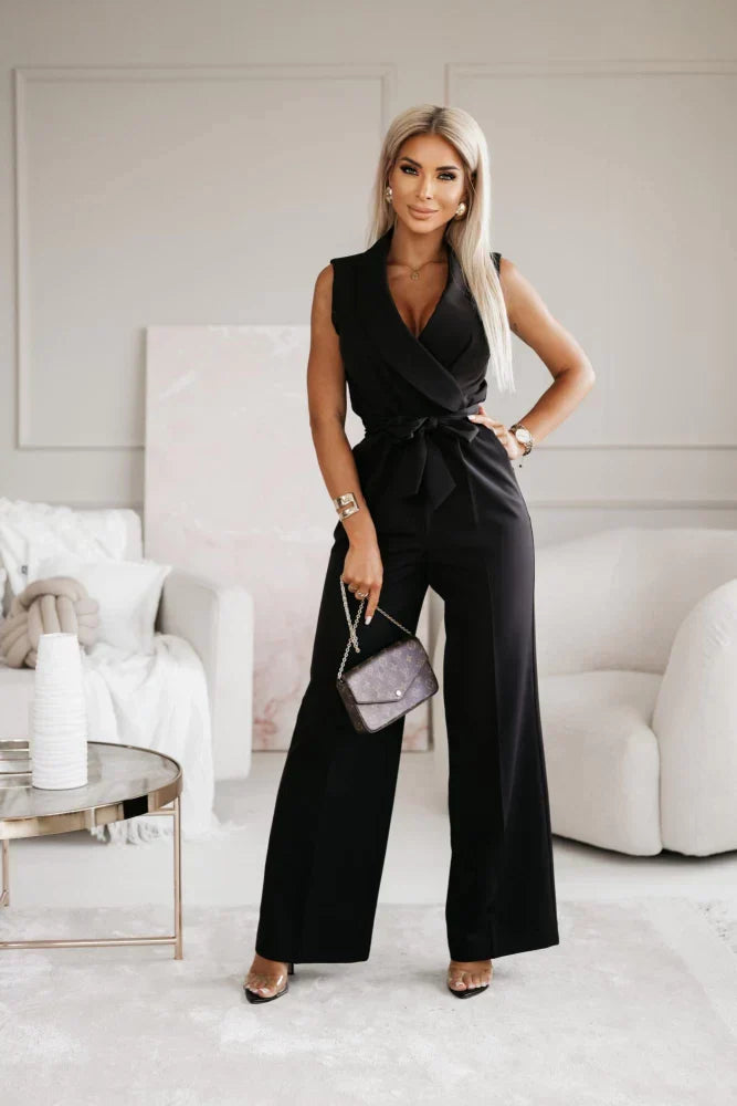 Silhouette Chic – Mouwloze Jumpsuit met Klasse