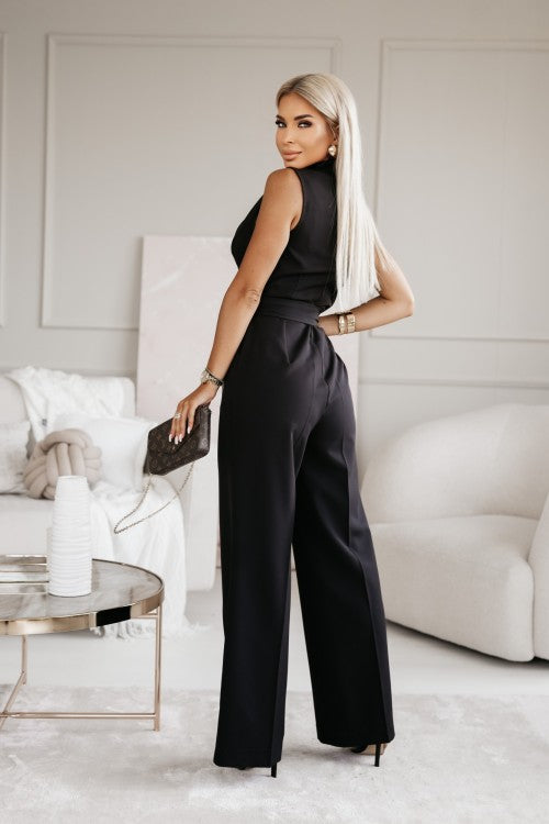 Silhouette Chic – Mouwloze Jumpsuit met Klasse