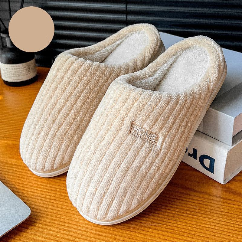 Dames Pantoffels in Ribstof - Comfortabele Slippers met Warme Voering