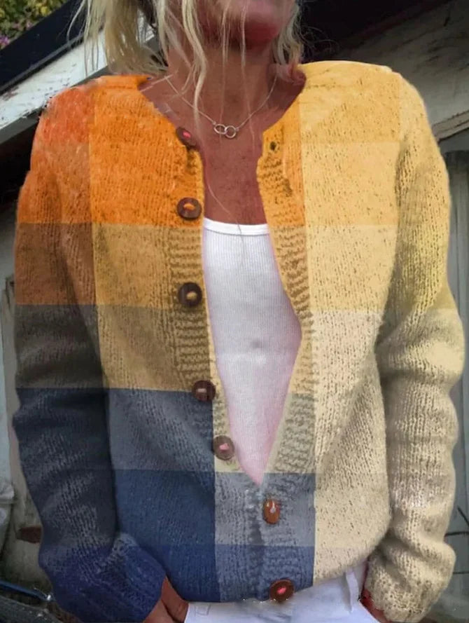 Flora – Gebloemde Knoopcardigan