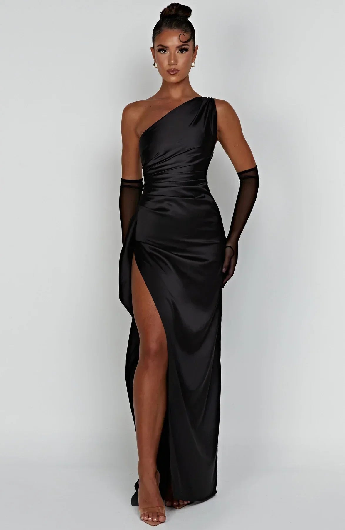 Velanora Luxe Satijnen One-Shoulder Avondjurk