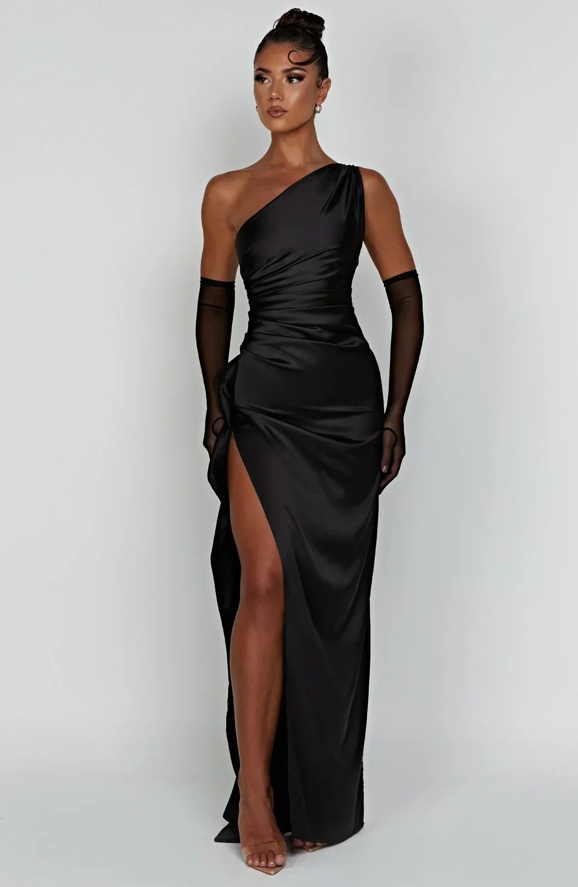 Velanora Luxe Satijnen One-Shoulder Avondjurk