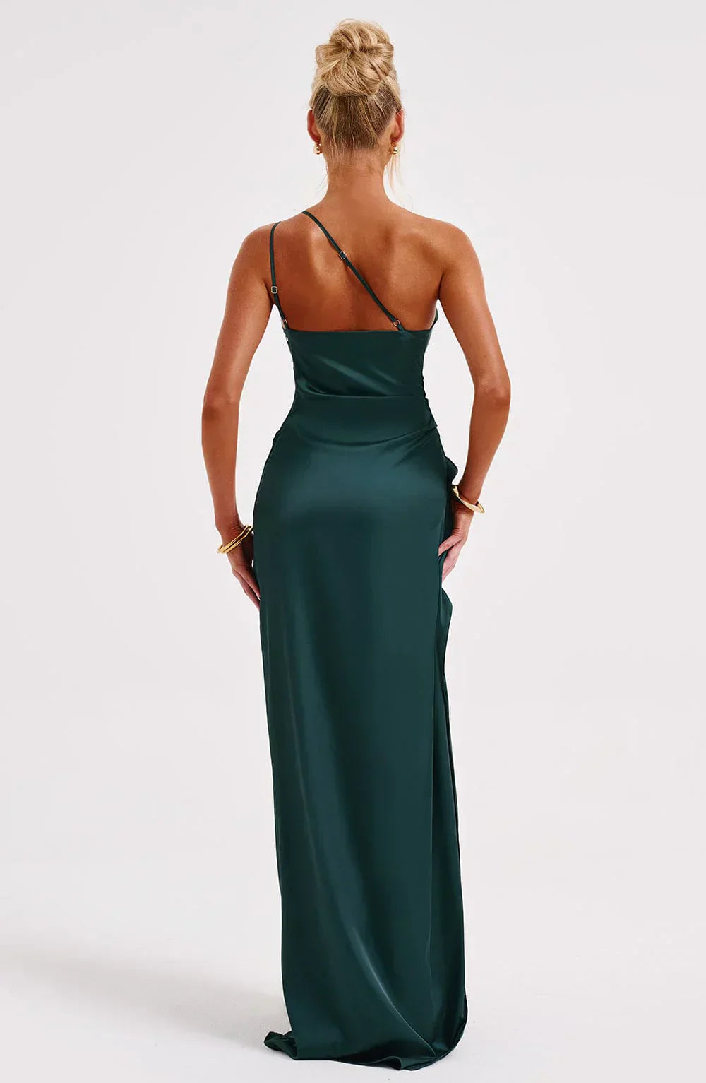 Velanora Luxe Satijnen One-Shoulder Avondjurk